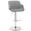 Dakota Bar Stool Grey Velvet