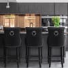 Ascot Bar Stool Black Leather