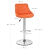 Stitch Bar Stool Orange