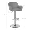 Berlin Brushed Bar Stool Grey