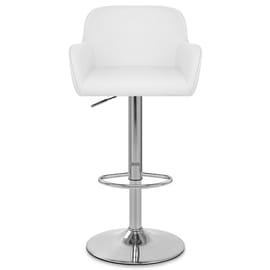 Berlin Brushed Bar Stool White