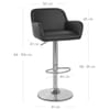 Berlin Brushed Bar Stool Black