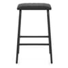 Sasha Real Leather Stool Black