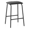 Sasha Real Leather Stool Black