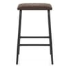 Sasha Real Leather Stool Brown