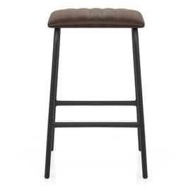 Sasha Real Leather Stool Brown