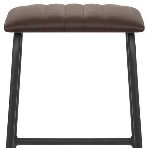 Sasha Real Leather Stool Brown