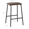 Sasha Real Leather Stool Brown