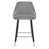 Glam Bar Stool Grey Velvet