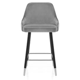 Glam Bar Stool Grey Velvet