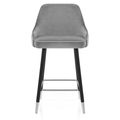 Glam Bar Stool Grey Velvet