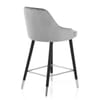 Glam Bar Stool Grey Velvet