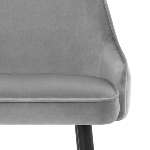 Glam Bar Stool Grey Velvet