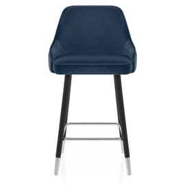 Glam Bar Stool Blue Velvet