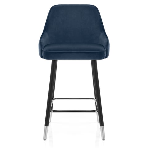 Glam Bar Stool Blue Velvet