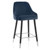 Glam Bar Stool Blue Velvet