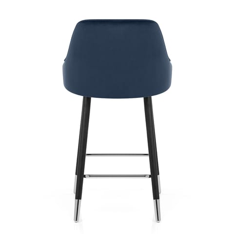 Glam Bar Stool Blue Velvet