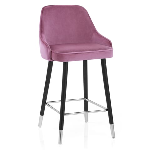 Glam Bar Stool Purple Velvet