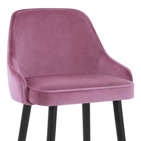 Glam Bar Stool Purple Velvet