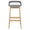 Crew Wooden Bar Stool Grey