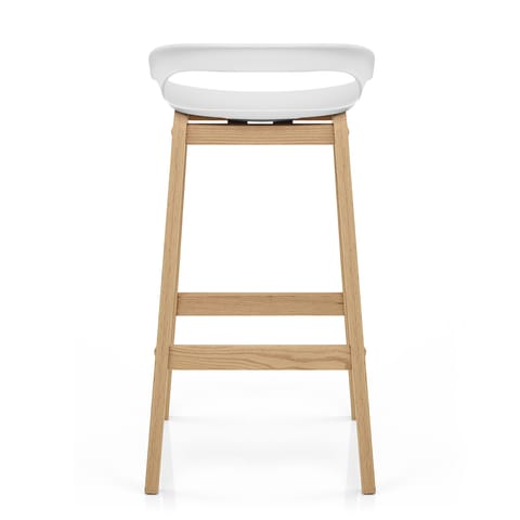 Crew Wooden Bar Stool White