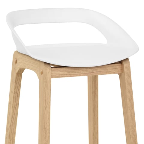 Crew Wooden Bar Stool White