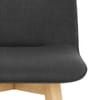 Tide Wooden Stool Black Fabric