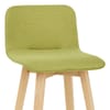 Tide Wooden Stool Green Fabric