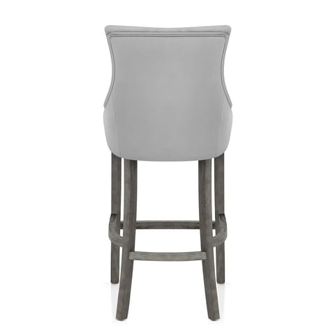 Richmond Grey Oak Stool Grey Fabric