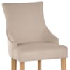 Richmond Oak Bar Stool Beige Fabric