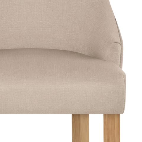 Richmond Oak Bar Stool Beige Fabric