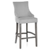 Richmond Grey Oak Stool Grey Fabric