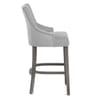 Richmond Grey Oak Stool Grey Fabric