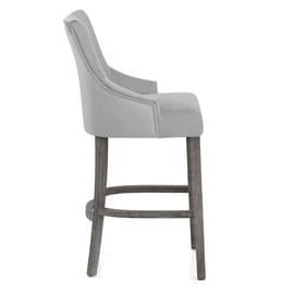 Richmond Grey Oak Stool Grey Fabric