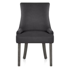 Richmond Grey Oak Chair Charcoal Fabric