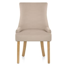 Richmond Oak Dining Chair Beige Fabric