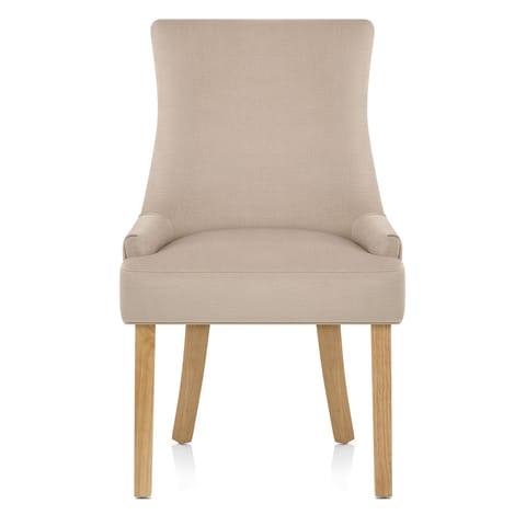 Richmond Oak Dining Chair Beige Fabric