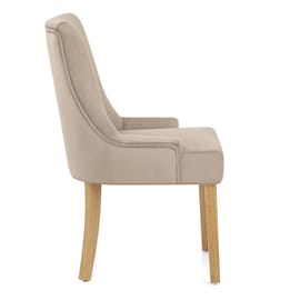 Richmond Oak Dining Chair Beige Fabric