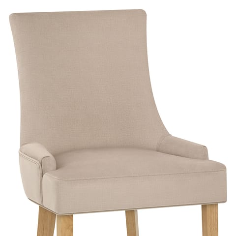 Richmond Oak Dining Chair Beige Fabric