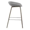 Epic Wooden Stool Grey Velvet