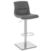 Deluxe Paradis Leather Brushed Stool Grey