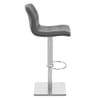 Deluxe Paradis Leather Brushed Stool Grey