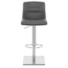 Deluxe Paradis Leather Brushed Stool Grey