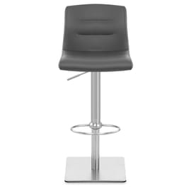 Deluxe Paradis Leather Brushed Stool Grey