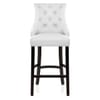 Ascot Bar Stool White Leather