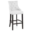 Ascot Bar Stool White Leather