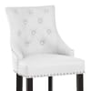 Ascot Bar Stool White Leather