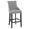 Ascot Bar Stool Grey Fabric
