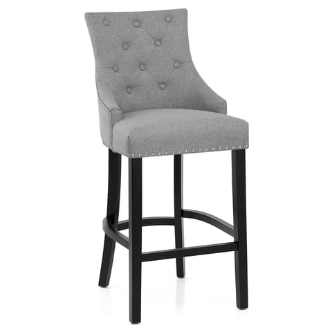 Ascot Bar Stool Grey Fabric