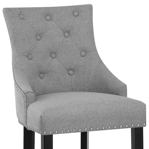 Ascot Bar Stool Grey Fabric